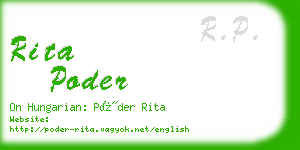 rita poder business card